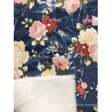 Denim Bonded Rabbit Hair Esfh-1115-1